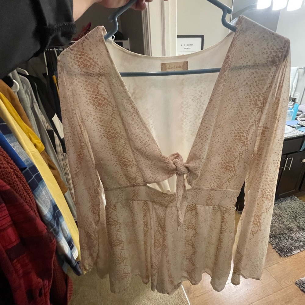 Snakeskin print romper